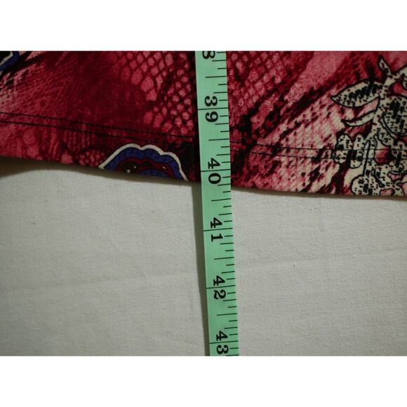 Purple Rain Dress Small Red Paisley Bodycon 3/4 Sleeve Midi Vintage USA - Picture 7 of 9